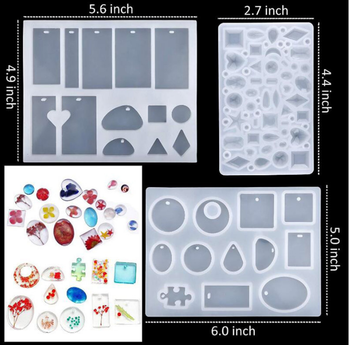 83Pcs Silicone Molds And DIY Crystal Epoxy Tool Set