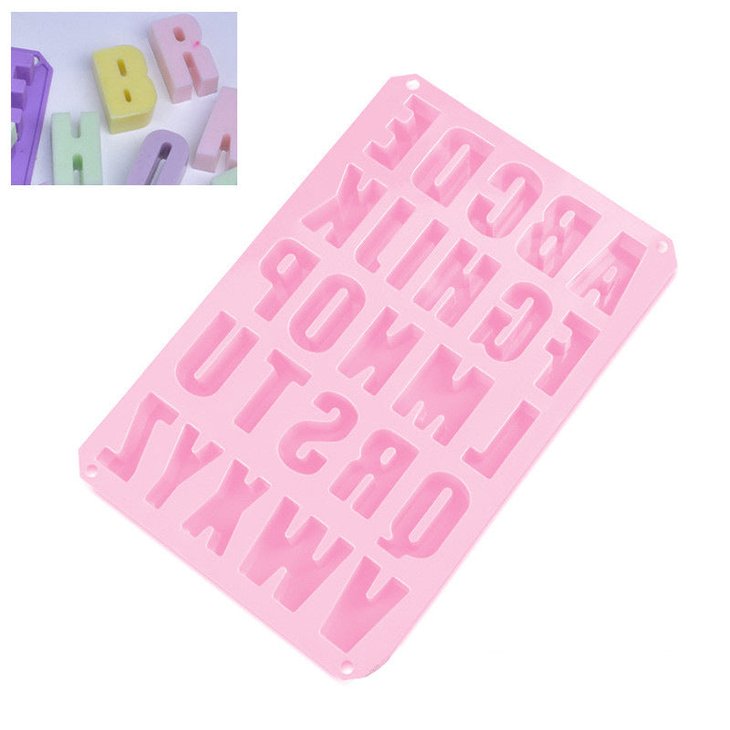 26 large letter silicone chocolate molds