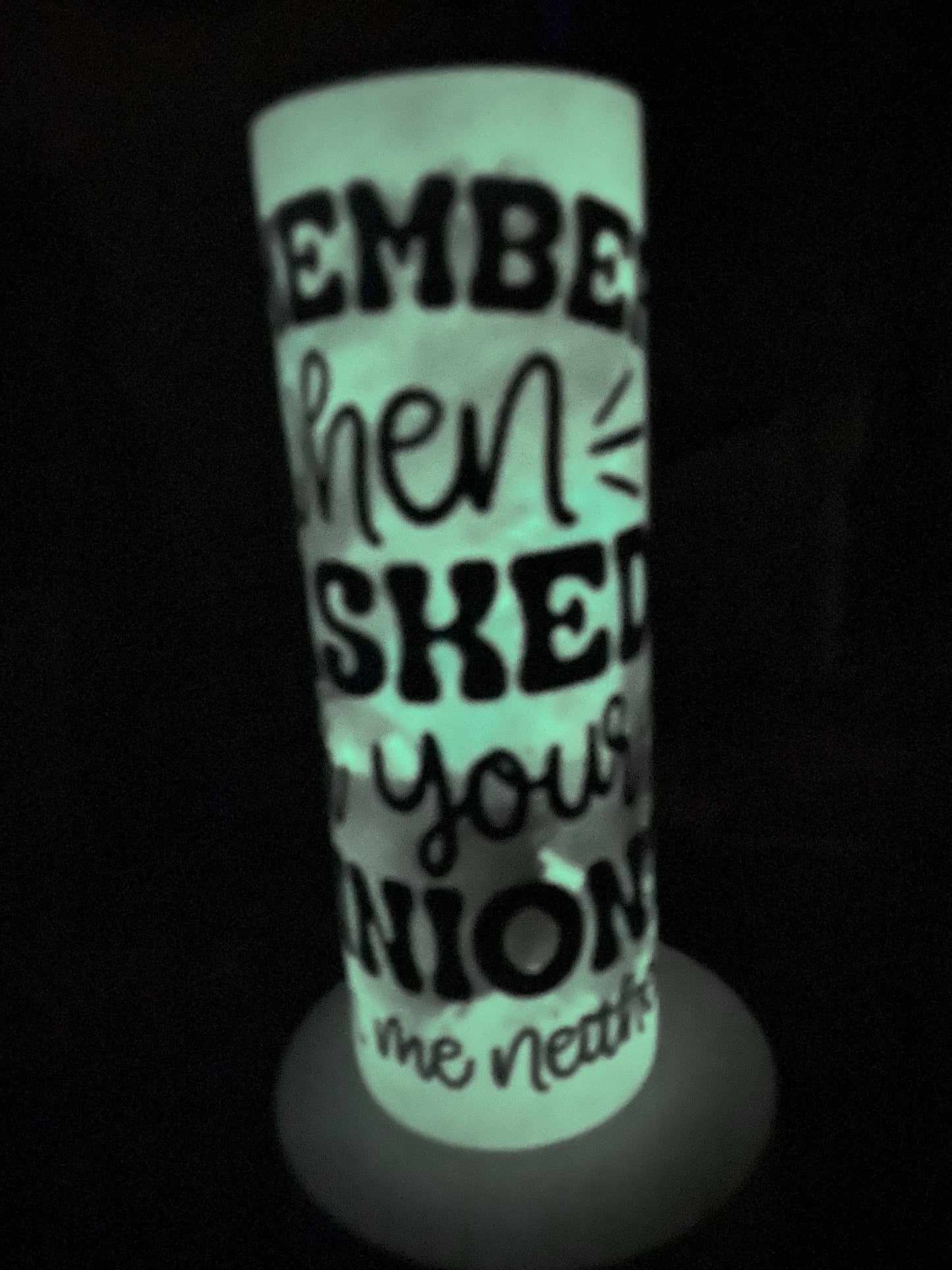 20 oz glow in the dark tumbler
