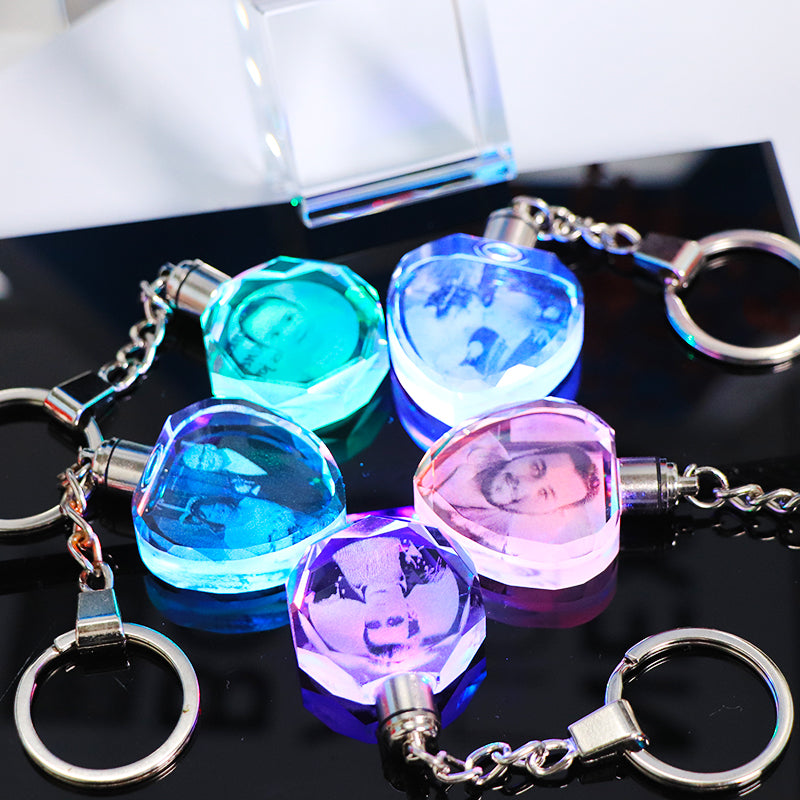 Custom  Colorful LED Light Key Chain