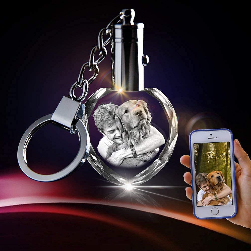 Custom  Colorful LED Light Key Chain