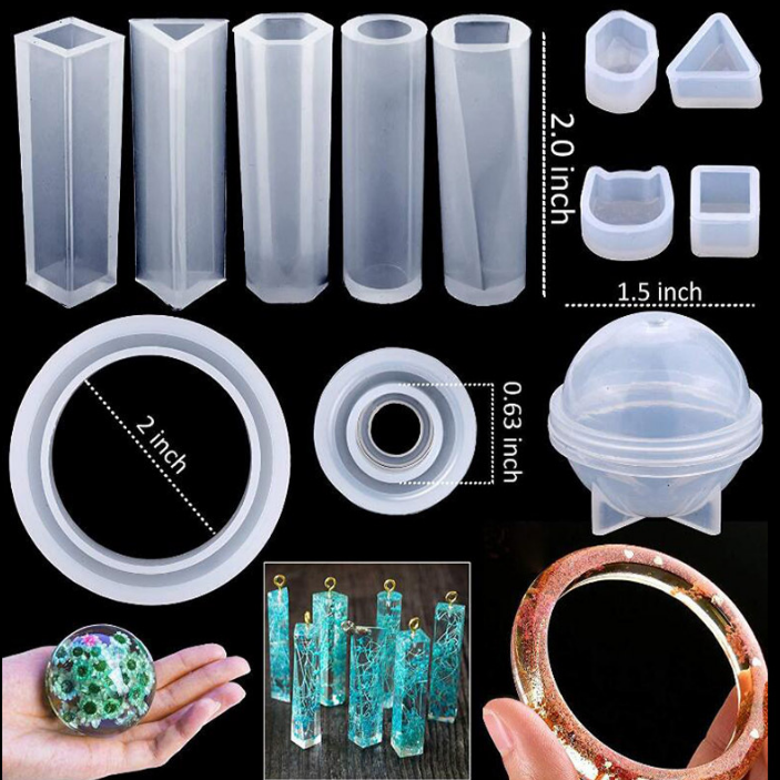 83Pcs Silicone Molds And DIY Crystal Epoxy Tool Set