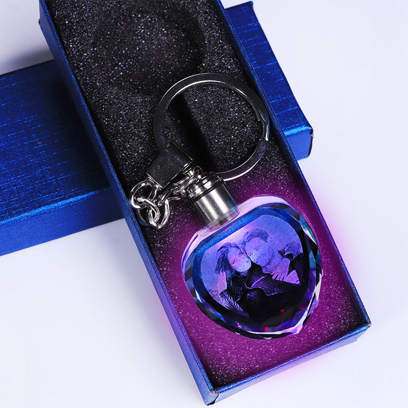 Custom  Colorful LED Light Key Chain