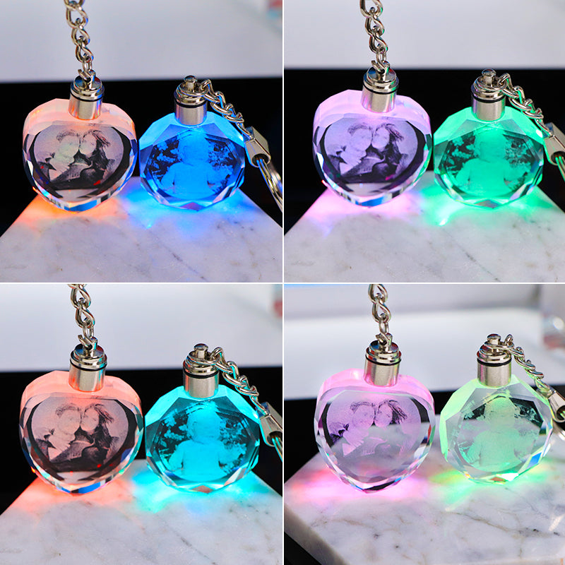 Custom  Colorful LED Light Key Chain