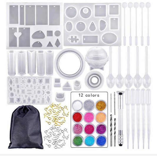 83Pcs Silicone Molds And DIY Crystal Epoxy Tool Set