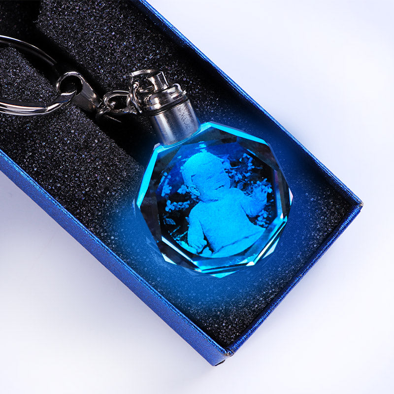 Custom  Colorful LED Light Key Chain