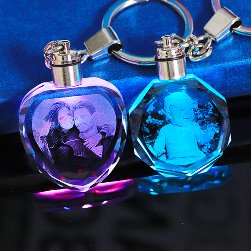 Custom  Colorful LED Light Key Chain