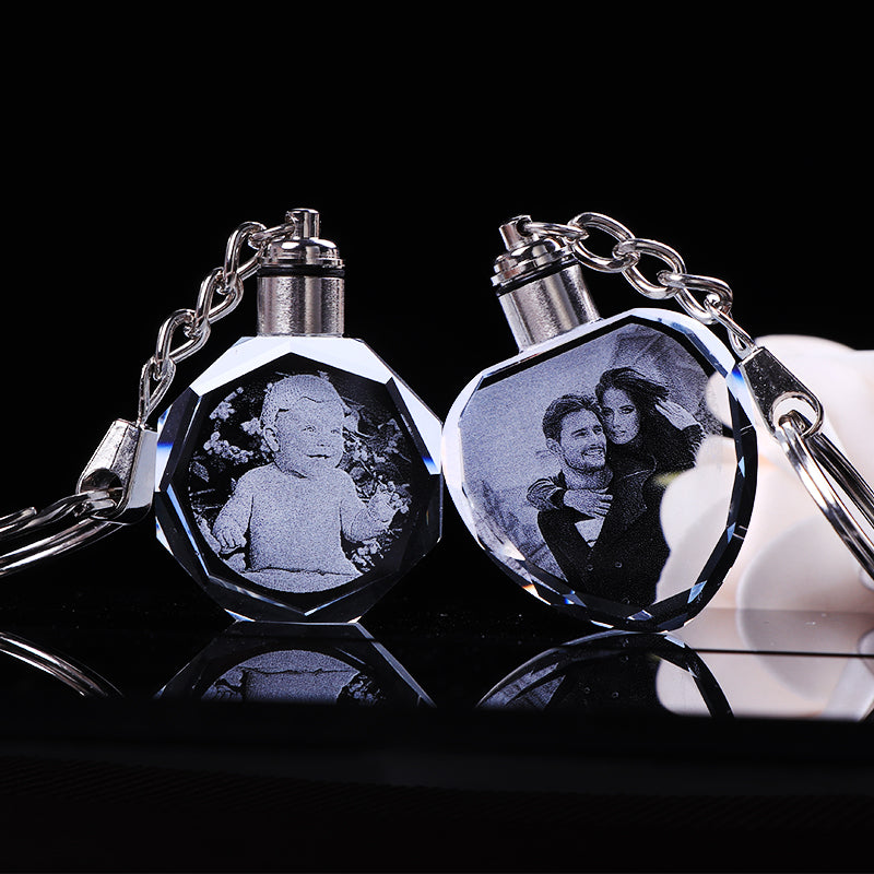 Custom  Colorful LED Light Key Chain