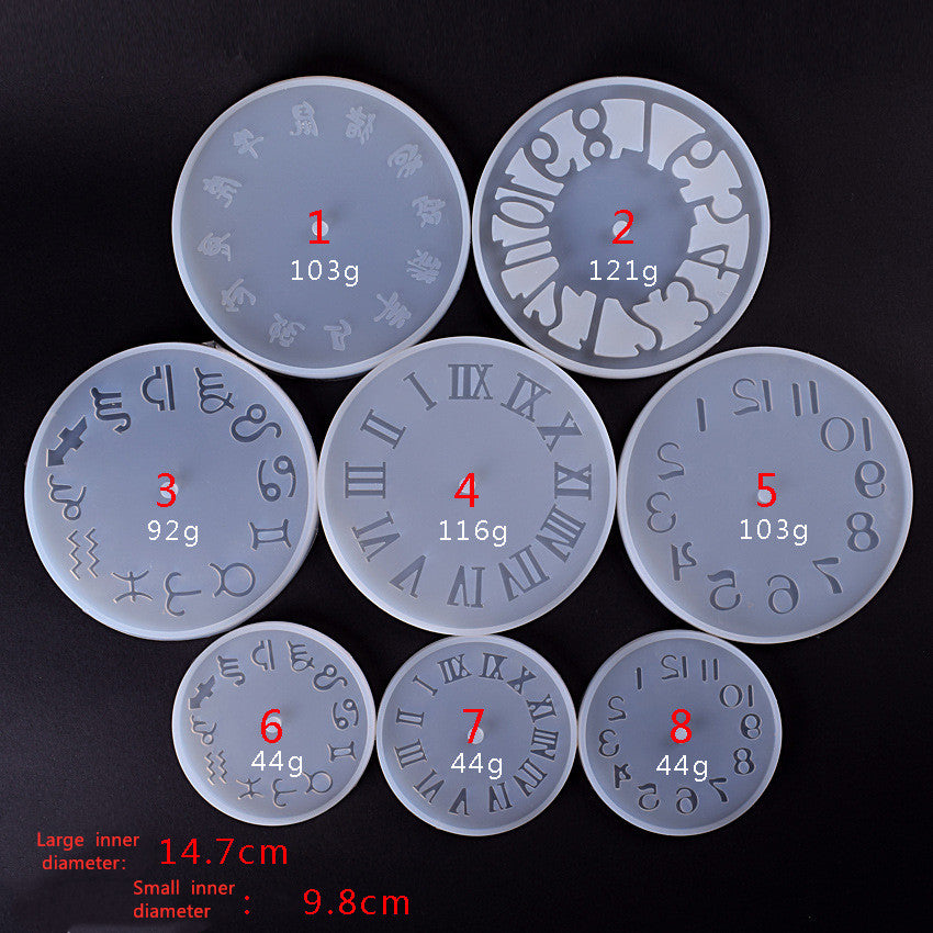 Silicone molds for crystal watches