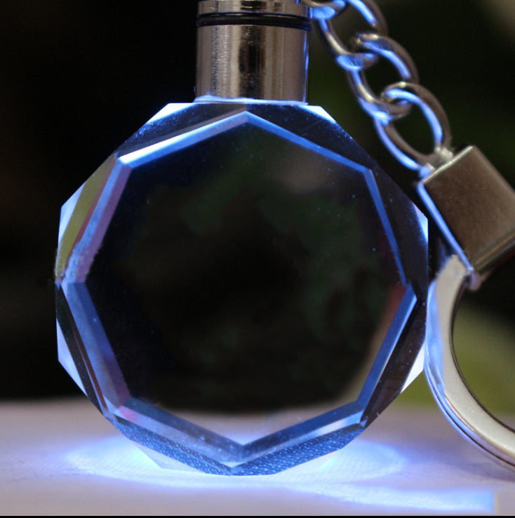 Custom  Colorful LED Light Key Chain