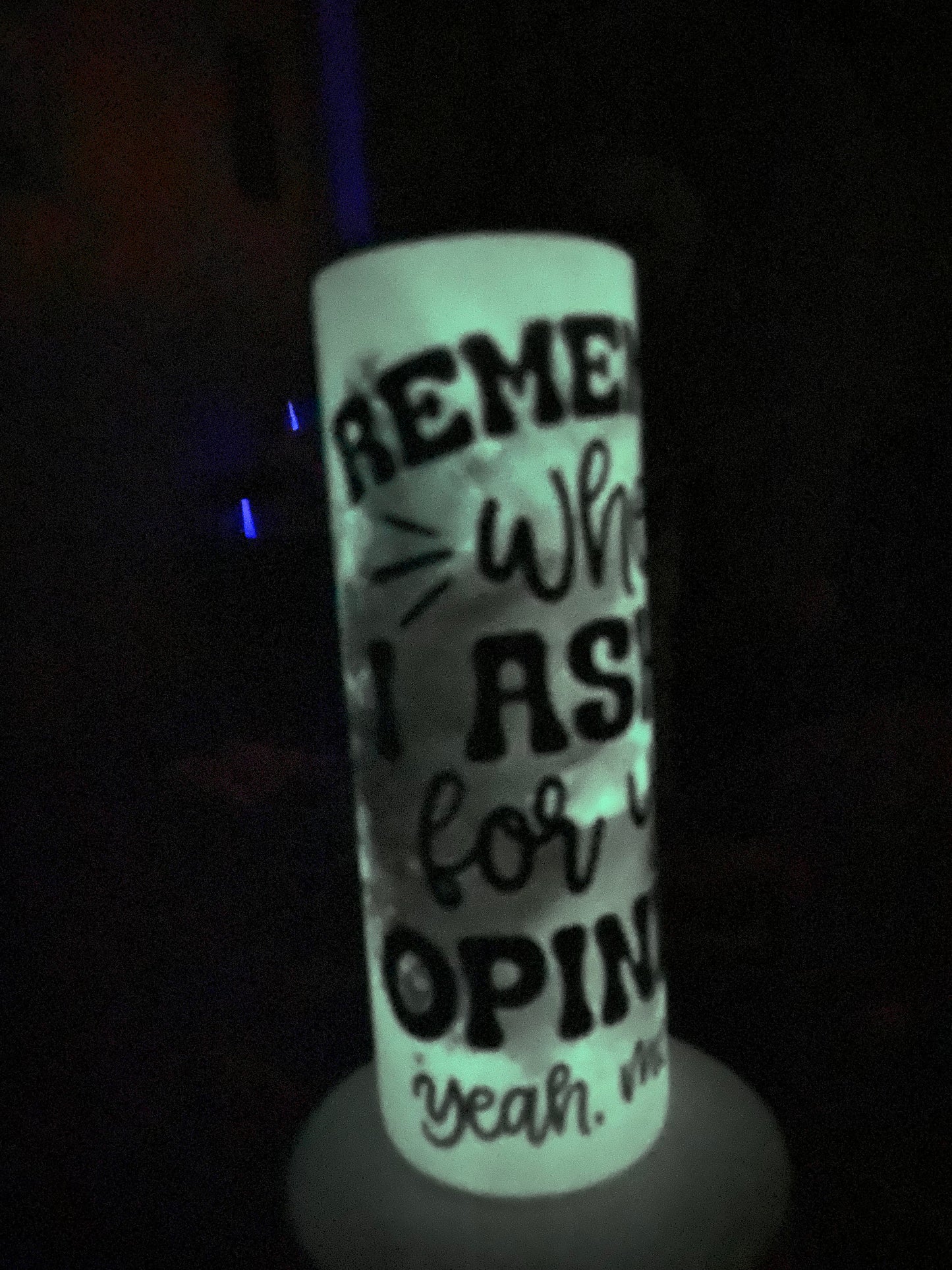 20 oz glow in the dark tumbler