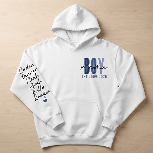 Boy Mama Personalized Hoodie